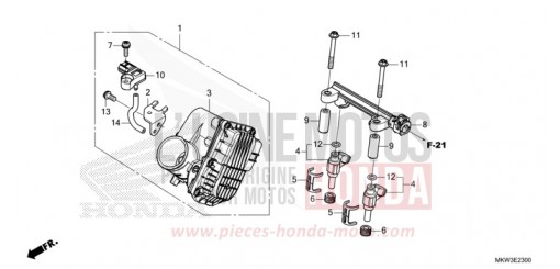 CORPS DE PAPILLON NC750XDM de 2021